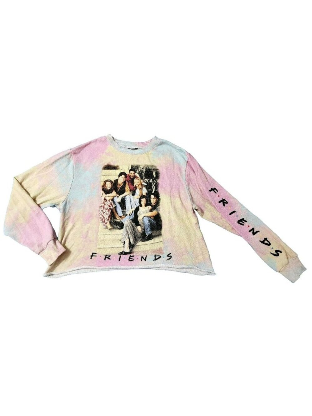 Women's Friends Jerry Leigh Tie-Dye Lightweight Sweatshirt Oversized Small Cropp